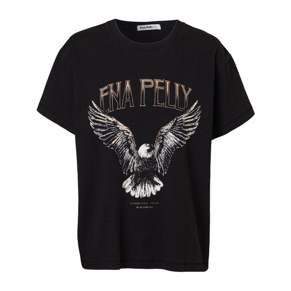 Ena Pelly Soaring Eagle Tee Washed Black - Picture 1 of 6